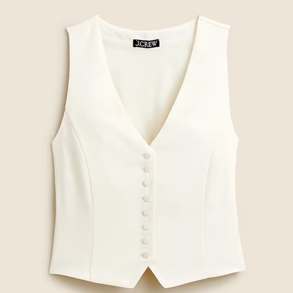 J. Crew Slim fit tuxedo vest in city crepe - Picture 3 of 3